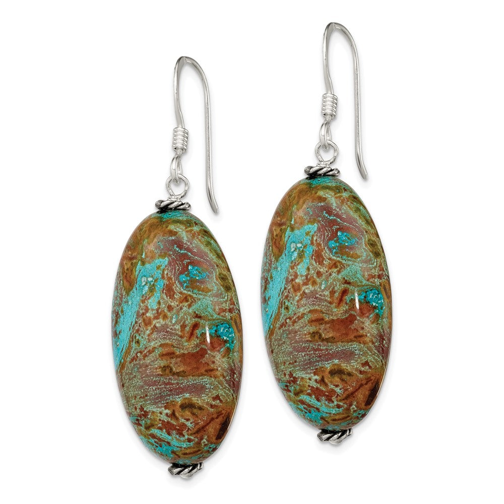 Sterling Silver Blue Jasper Earrings