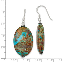 Sterling Silver Blue Jasper Earrings