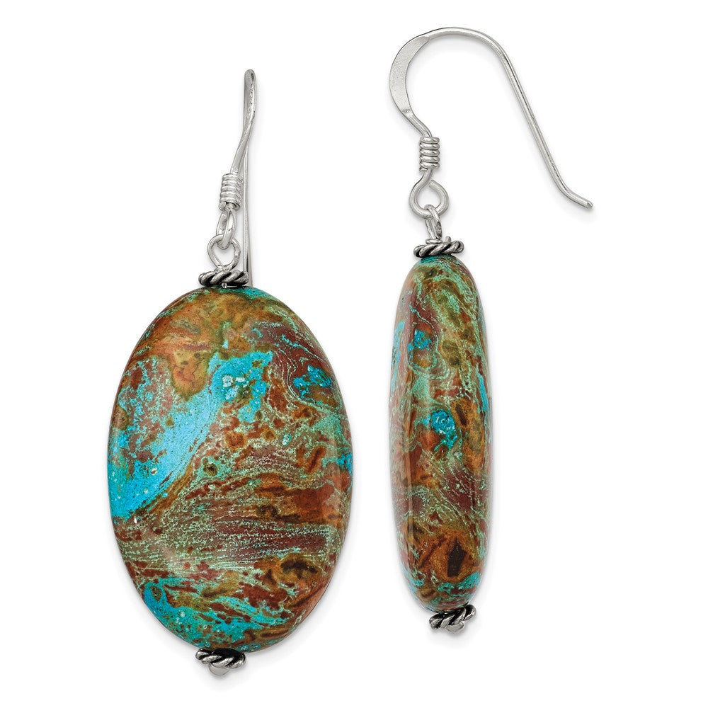 Sterling Silver Blue Jasper Earrings