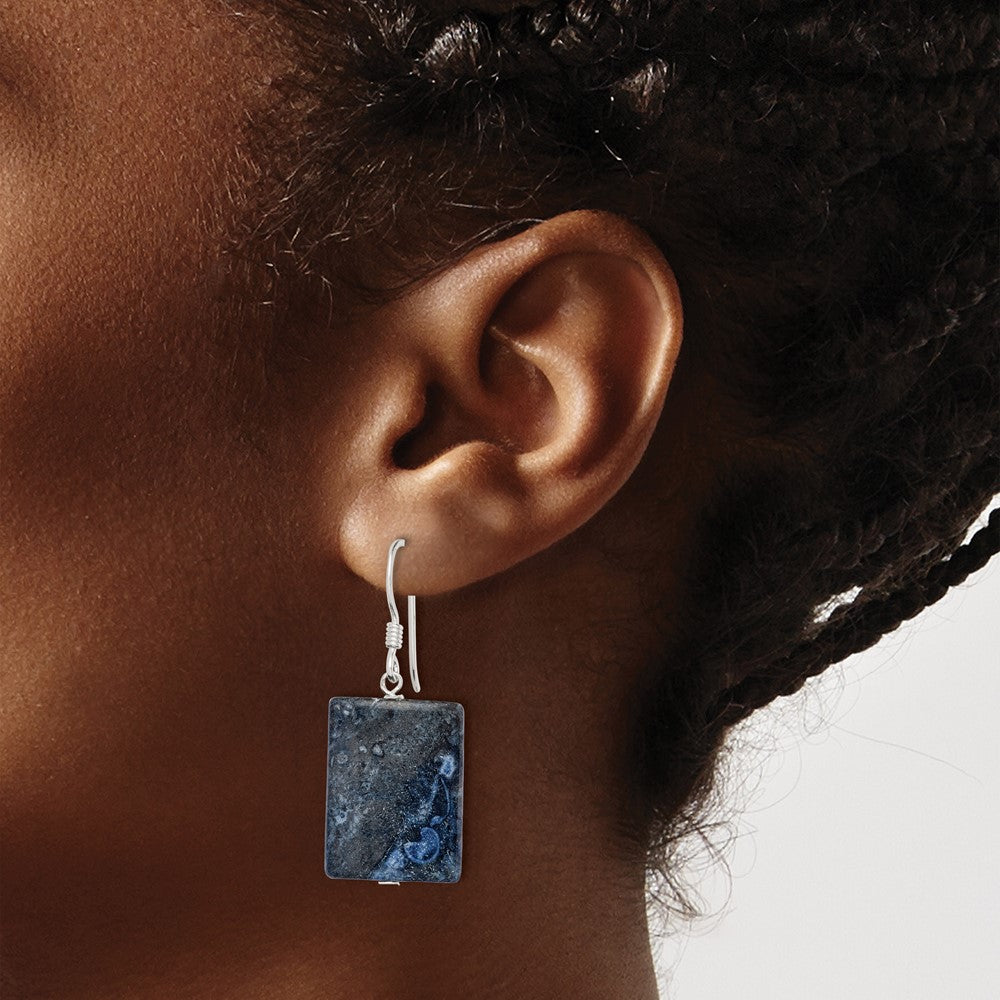 Sterling Silver Blue Sodalite Earrings