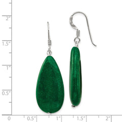 Sterling Silver Green Jade Earrings