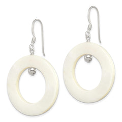 Sterling Silver White Mother of Pearl Earrings