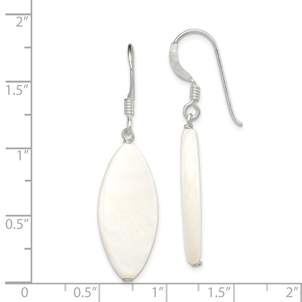 Sterling Silver White Mother of Pearl Earrings