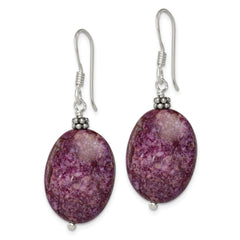 Sterling Silver Dark Charoite Earrings