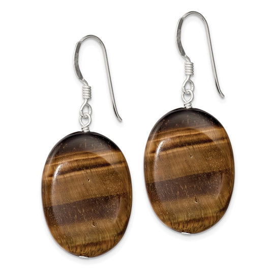 Sterling Silver Tigers Eye Dangle Earrings