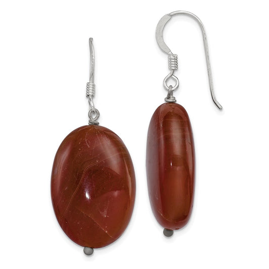 Sterling Silver Brown Sardonyx Dangle Earrings