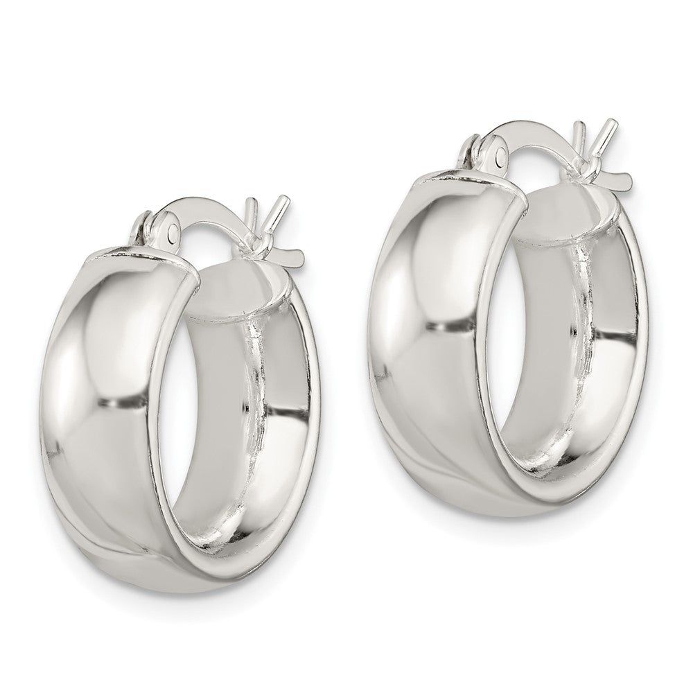 Sterling Silver 6mm Round Hoop Earrings