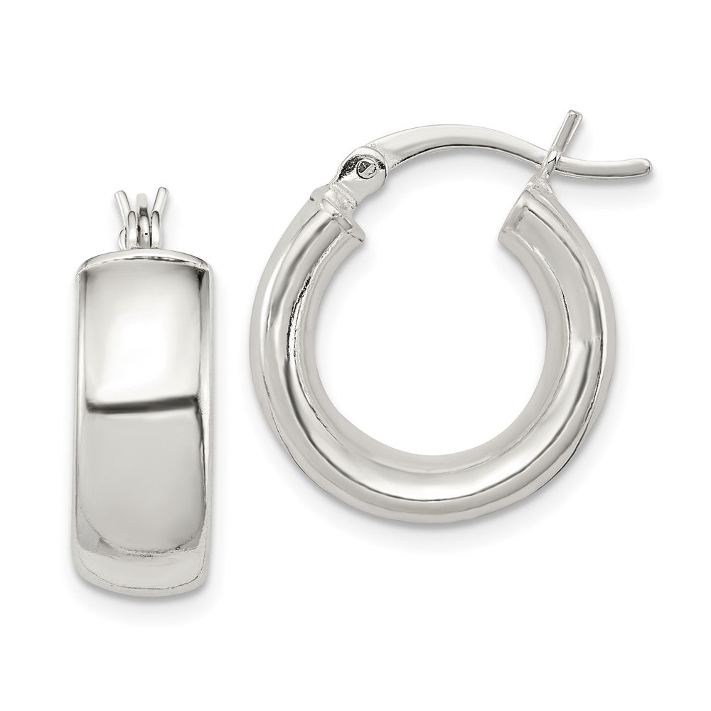 Sterling Silver 6mm Round Hoop Earrings