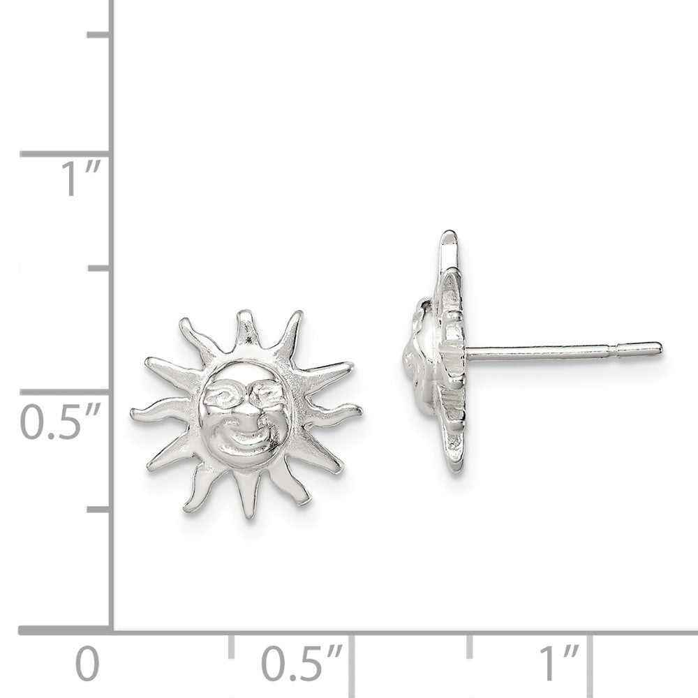 Sterling Silver Sun Mini Earrings
