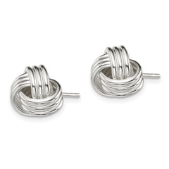 Sterling Silver Twisted Knot Post Earrings