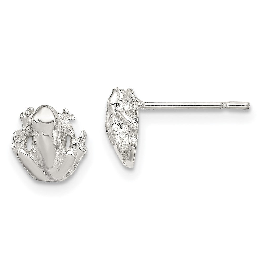 Sterling Silver Frog Mini Earrings