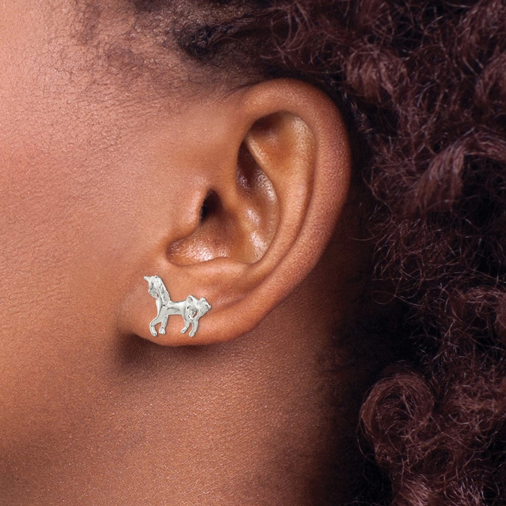 Sterling Silver Unicorn Mini Earrings