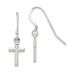 Sterling Silver Cross Dangle Earrings