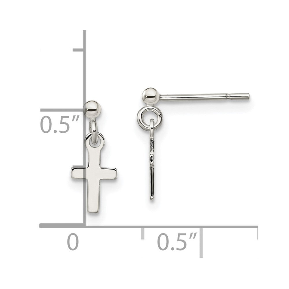 Sterling Silver Cross Post Earrings