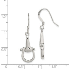 Sterling Silver Polished Stirrup Dangle Earrings
