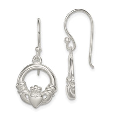 Sterling Silver Claddagh Dangle Earrings