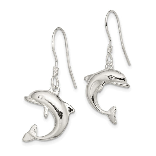 Sterling Silver Dolphin Earrings