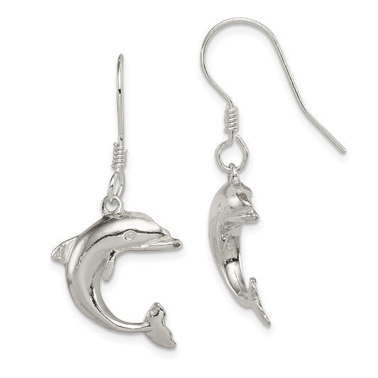 Sterling Silver Dolphin Earrings