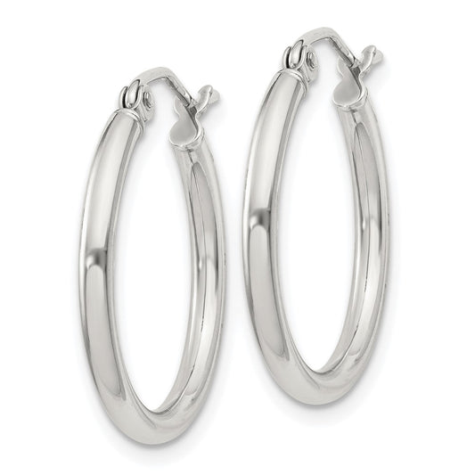 Sterling Silver 2mm Round Hoop Earrings