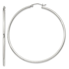 Sterling Silver 2mm Round Hoop Earrings