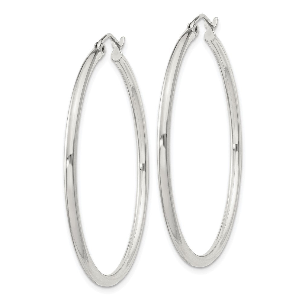 Sterling Silver 2mm Round Hoop Earrings