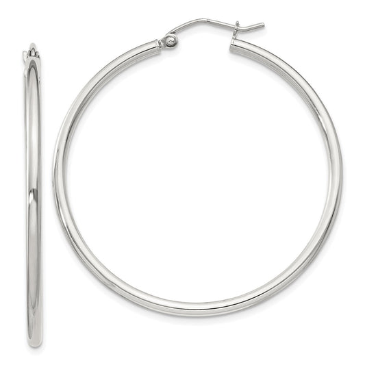 Sterling Silver 2mm Round Hoop Earrings