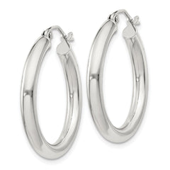 Sterling Silver 3mm Round Hoop Earrings