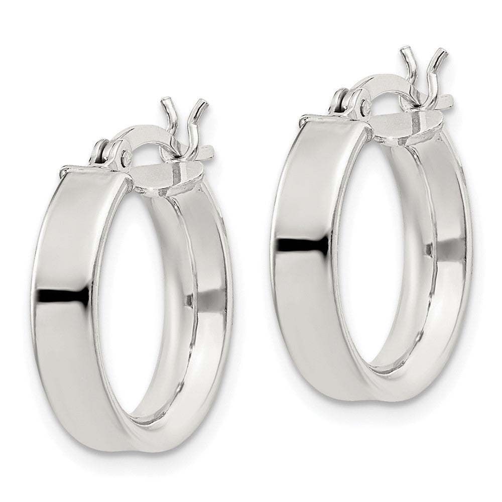 Sterling Silver 4x16mm Hoop Earrings