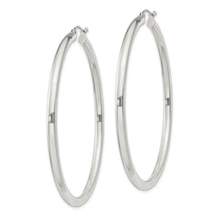 Sterling Silver 3mm Round Hoop Earrings