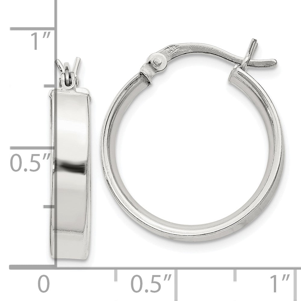 Sterling Silver 4.25x20 Hoop Earrings