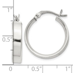 Sterling Silver 4.25x20 Hoop Earrings