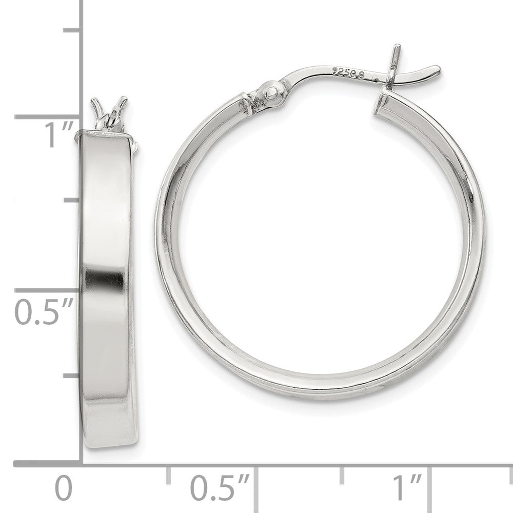 Sterling Silver 4.25x25Hoop Earrings