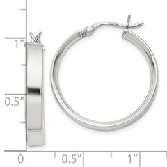 Sterling Silver 4.25x25Hoop Earrings