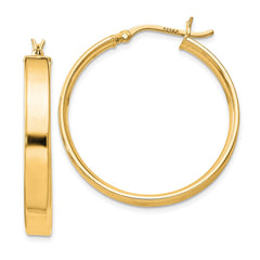 Yellow Gold-plated Sterling Silver 4.25x30 Hoop Earrings
