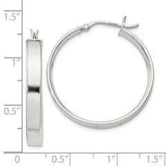 Sterling Silver 4.25x30 Hoop Earrings