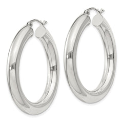 Sterling Silver 5mm Round Hoop Earrings