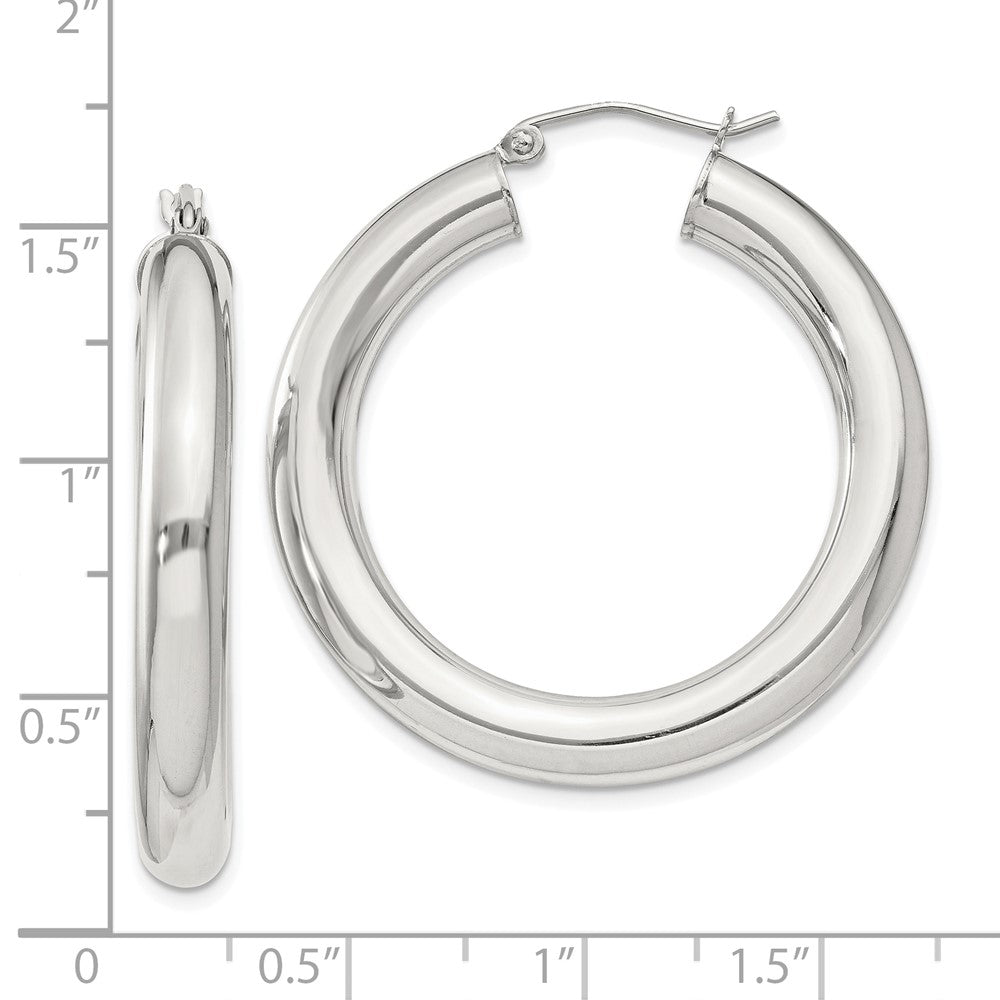 Sterling Silver 5mm Round Hoop Earrings