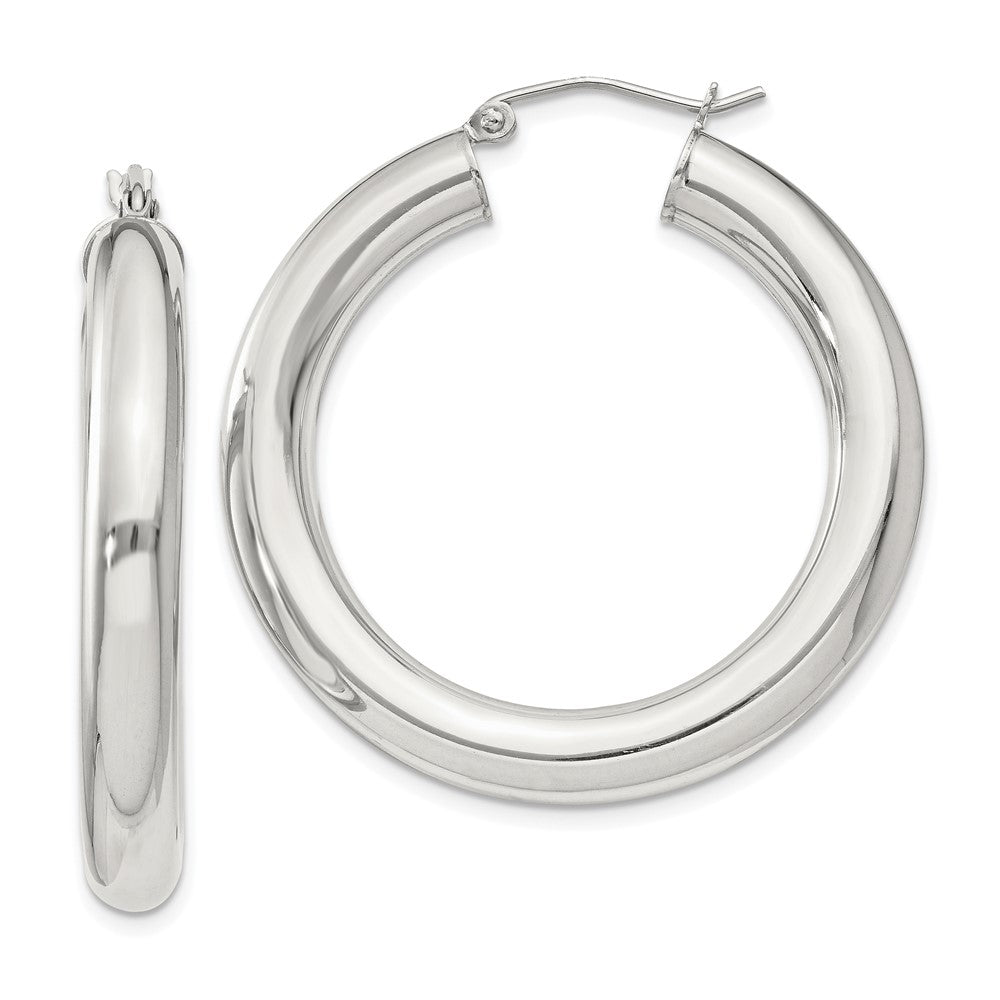 Sterling Silver 5mm Round Hoop Earrings