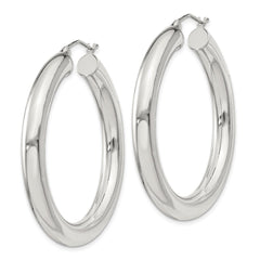 Sterling Silver 5mm Round Hoop Earrings