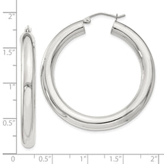 Sterling Silver 5mm Round Hoop Earrings