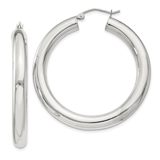 Sterling Silver 5mm Round Hoop Earrings
