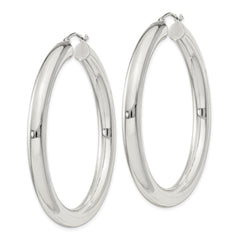 Sterling Silver 5mm Round Hoop Earrings