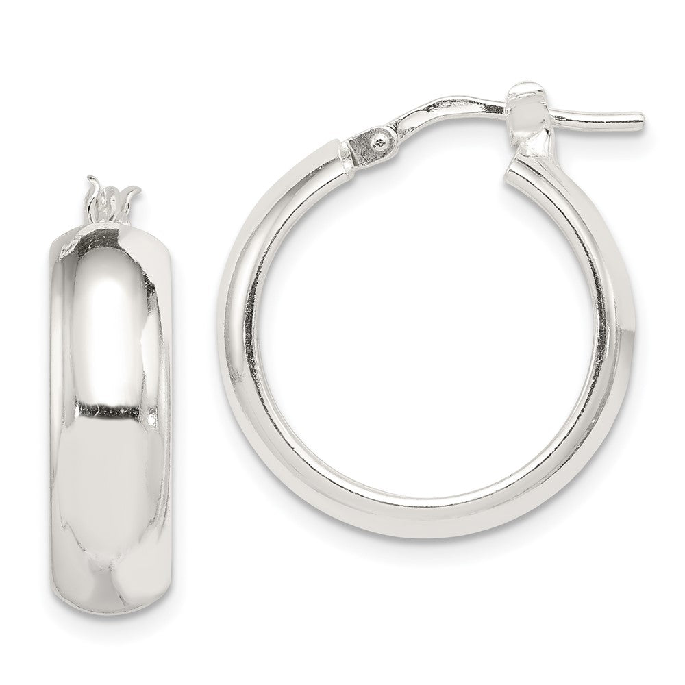 Sterling Silver 6.00mm Hoop Earrings