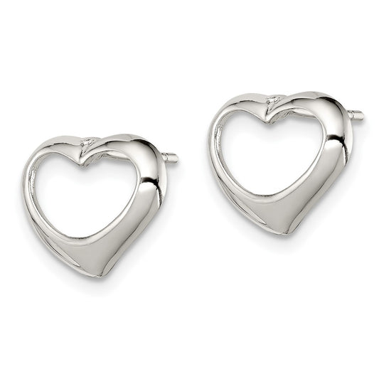 Sterling Silver Heart Post Earrings