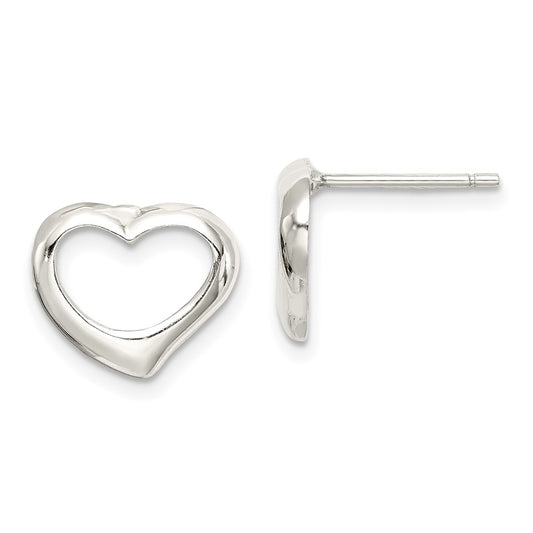 Sterling Silver Heart Post Earrings