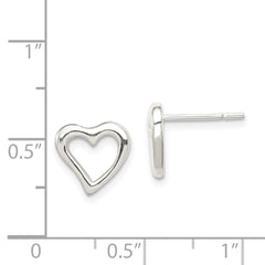 Sterling Silver Heart Post Earrings