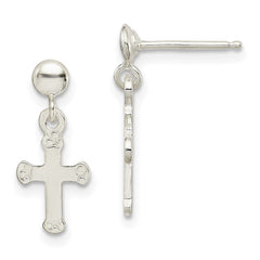 Sterling Silver Dangle Cross Earrings