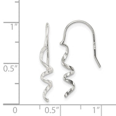 Sterling Silver Spiral Dangle Shepherd Hook Earrings