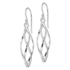 Sterling Silver Long Twisted Earrings