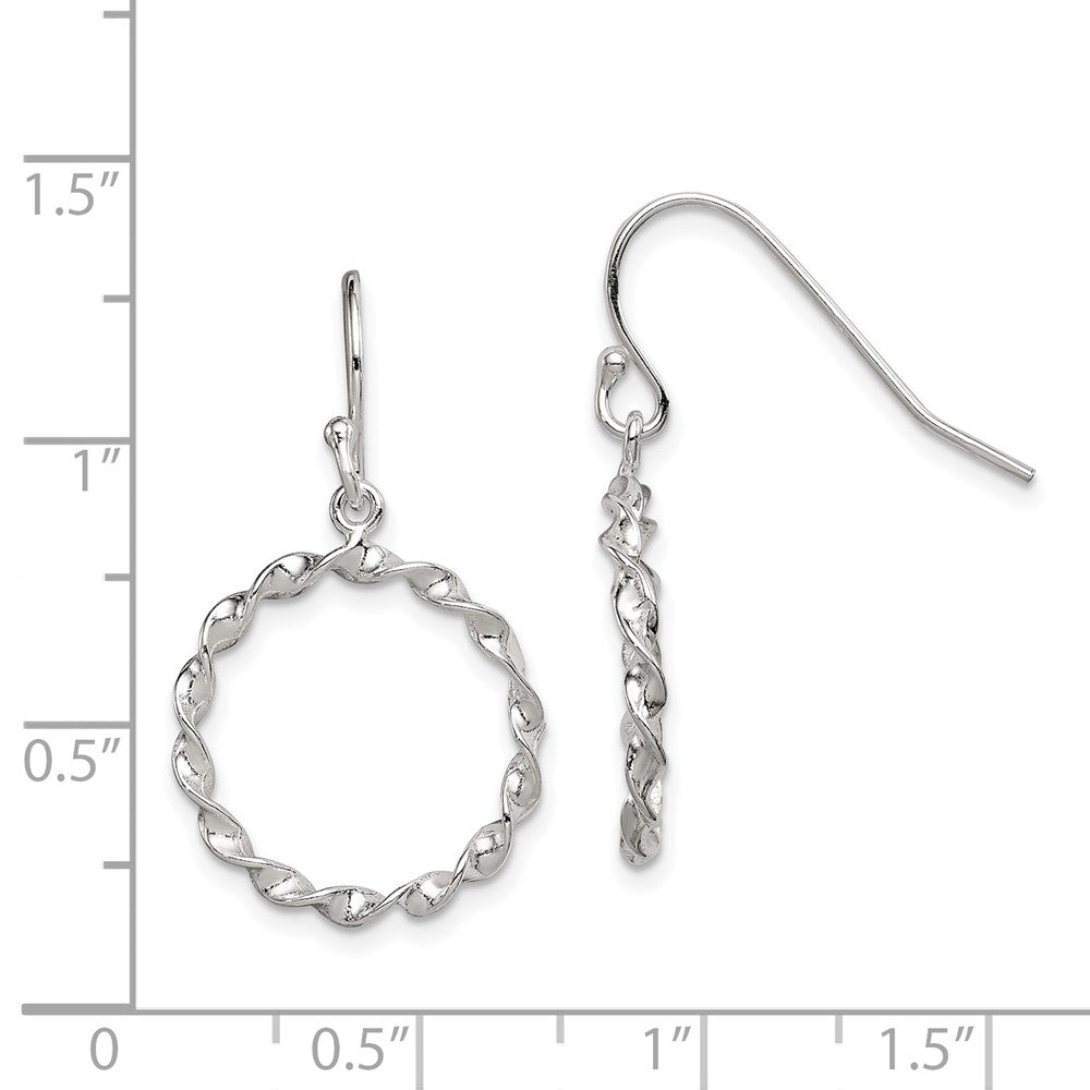 Sterling Silver Dangle Shepherd Hook Earrings